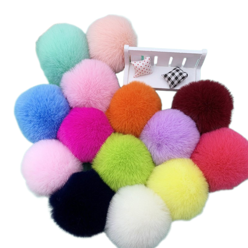Bolas de peluche hechas a mano DIY coloridas 6 / 7 / 8cm accesorios de bola de peluche decorativa de color