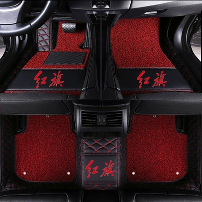 Hongqi HS5, Hongqi HS7, Modelə uyğun ayaqaltı - hongqi-h9-double-layer-black-and-red-black-and-red-silk-loop