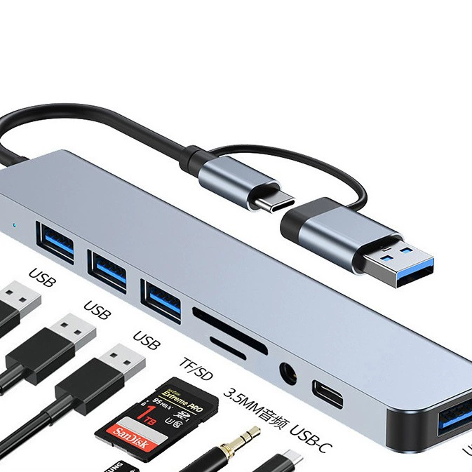 Кросс-борд Huawei Type-C восьми в одном расширительная док-станция USB мультимультитул ноутбук двойной интерфейс сплиттер