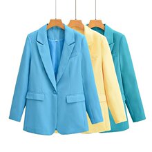 2024欧美女装包扣3色西装外套西服  1249