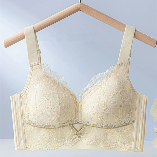 High-quality large breast slimming bra, seamless, full-cup, breast-retracting, anti-sagging, comfortable, breathable, large-size bra with thin cover