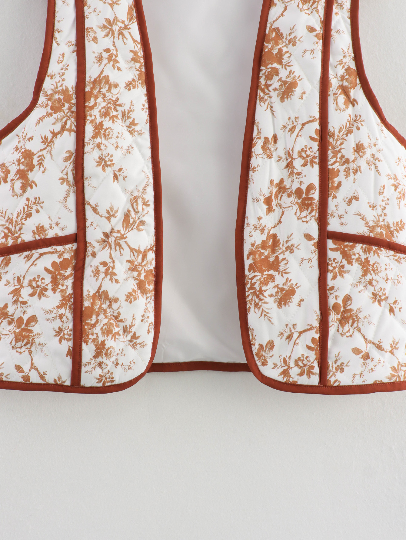 Vêtements pour femmes 2024 automne et hiver nouvel article mode de rue gilet en coton matelassé imprimé décontracté_voghion.com