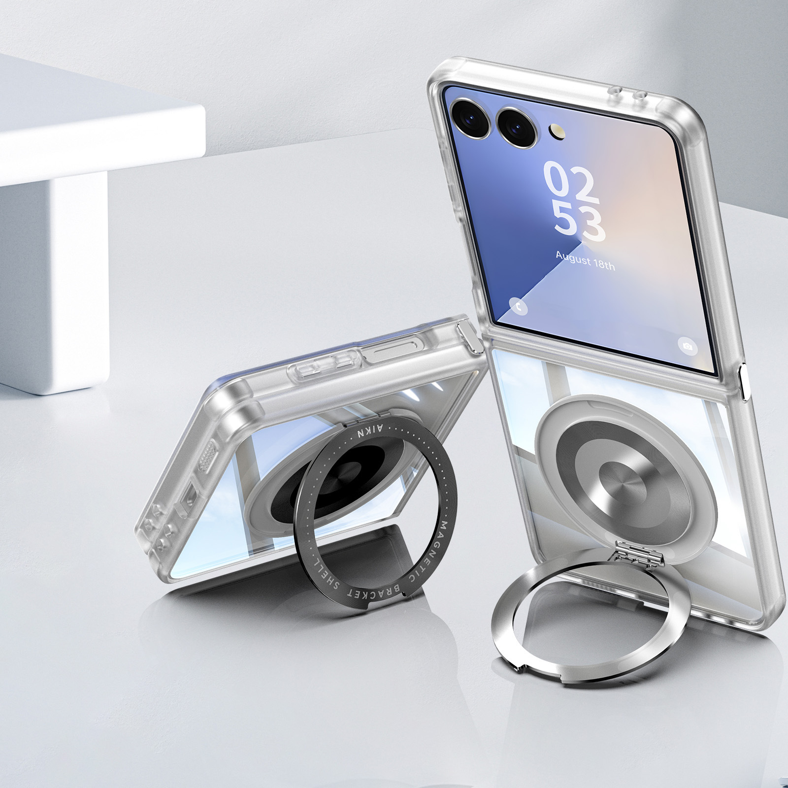 Compatibile con il telefono Samsung ZFlip7 Dida 360 Supporto magnetico Galaxy ZFlip 40% di sconto Custodia protettiva con schermo pieghevole_voghion.com