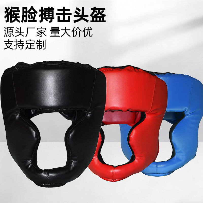 Monkey Face Boxing Helmet, Face Protection, Head Protection, Boxing Protective Gear for Adults and Children, Sanda Fighting Headgear Supplies, Cross-Border