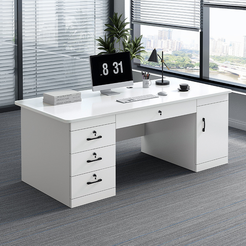 Mesa de escritorio simple moderna mesa de computadora doméstica cajón mesa de oficina silla mesa de escritorio combinada mesa de una sola persona mesa de trabajo