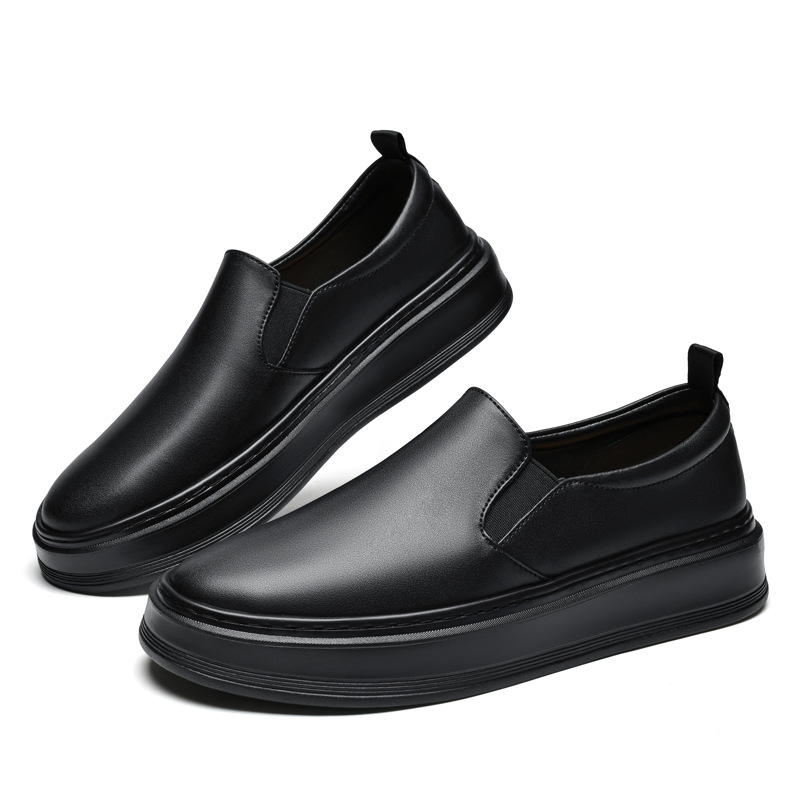 Zapatos de hombre de gran tamaño 45 46 47 Love, zapatillas blancas de cuero, antideslizantes, resistentes al desgaste, simples y transpirables, conducción informal image 5