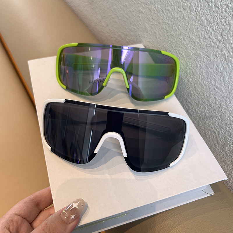 Biker Sports Solid Color Pc Full Frame Sports Sunglasses display picture 5