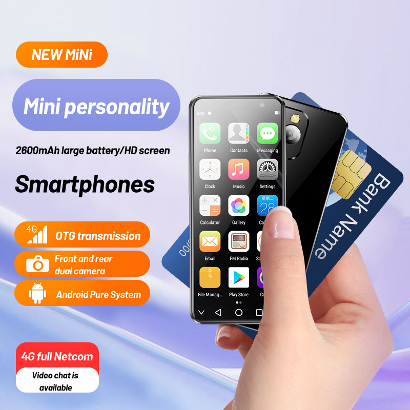 16 Pro Mini Android Smartfon, 4G, iki SIM kartlı
