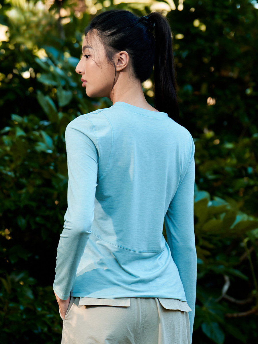 Zhejiang Zhengyu nuevo otoño y invierno correr al aire libre Merino lana ropa de secado rápida transpirable Meino deportivo de manga corta T