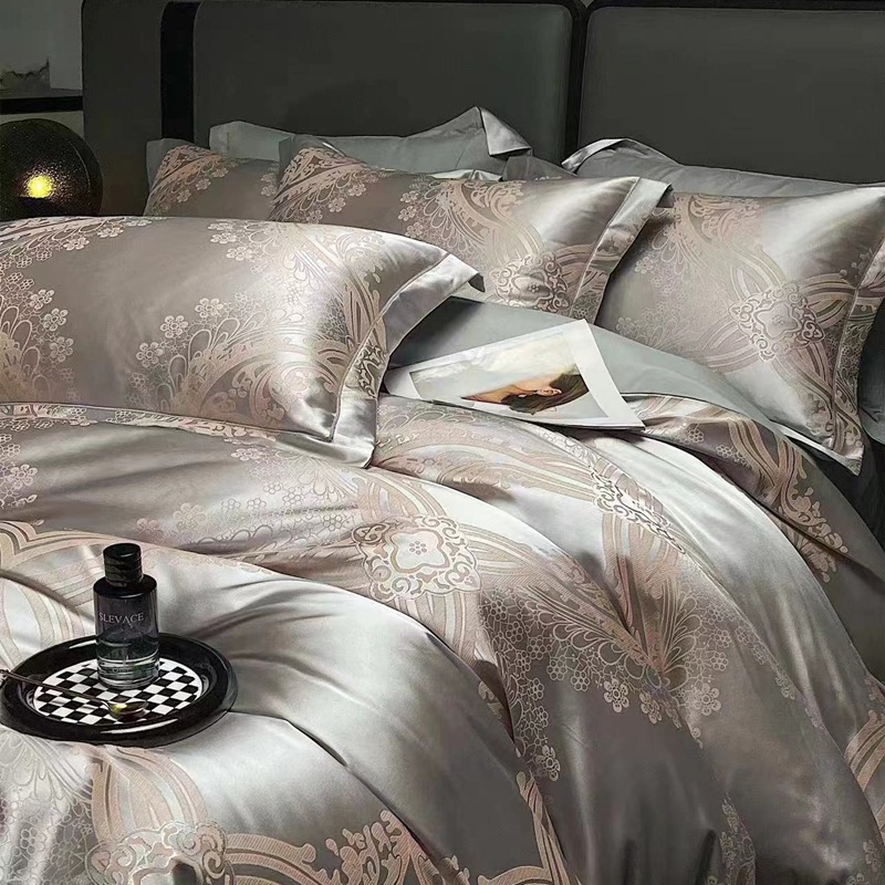 a类欧式轻奢贡缎提花四件套高级感床上用品床单被套礼品生产厂家