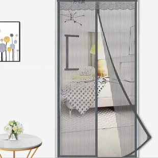 Magic Tape Magnetic Encryption Diamond Mesh Anti-Mosquito Door Curtain Summer Bedroom Screen Door Dust-Proof and Fly-Proof Door Curtain Supply Chain