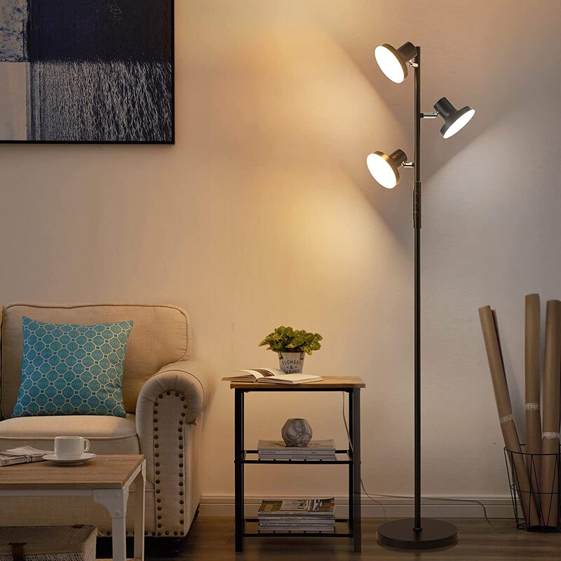 Cross-border modern unique three-head floor lamp remote control stepless dimming color palette living room bedroom 36W floor lamp