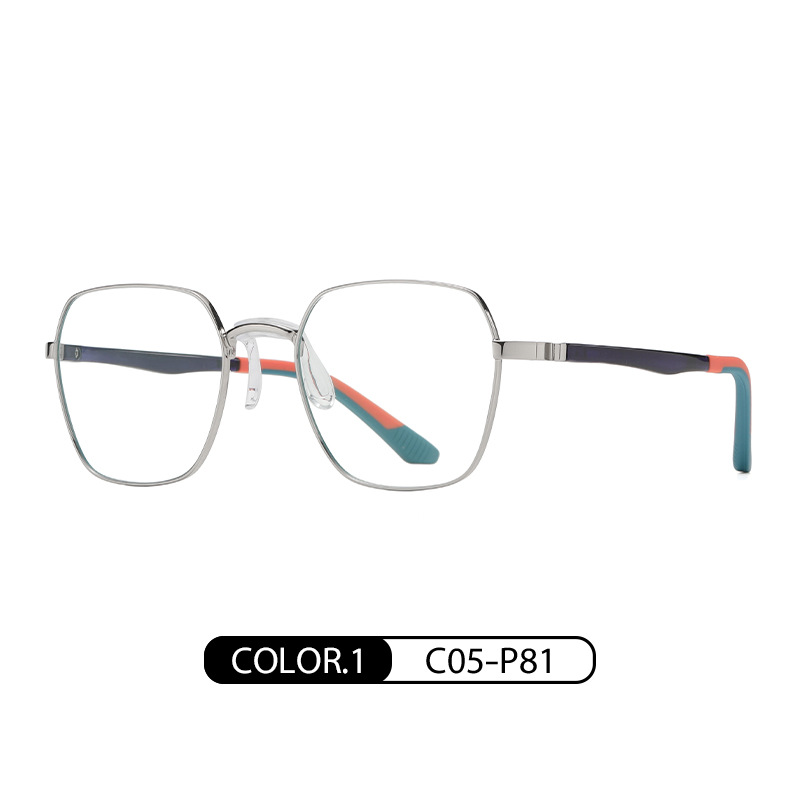 Nuevo TR anti-azul gafas de luz TJ845 moda hombres y mujeres de los mismos vidrios lisos multilaterales pueden equiparse con gafas ópticas de grado