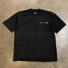 一线尾货剪标清仓专柜撤回加肥加大码重磅纯棉圆领短袖t恤