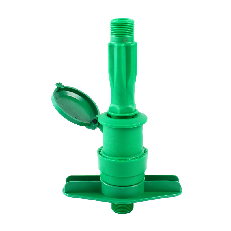 Plástico verde 1 pulgada 6 puntos válvula de toma de agua rápida varilla de toma de agua jardín herramienta de riego herramienta de riego de césped