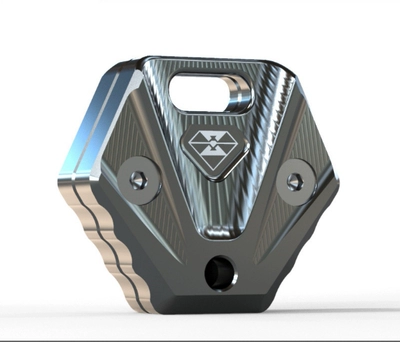 Electric vehicle key cover shell Shell Modification, Personalized Universal Anti-Theft - cut-handle-key-head-d2-full-titanium