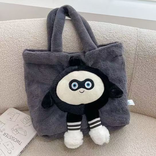 블랙 에그맨 핸드백