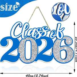 2026毕业季木质挂牌标志毕业派对装饰拍照道具木质工艺品门挂件