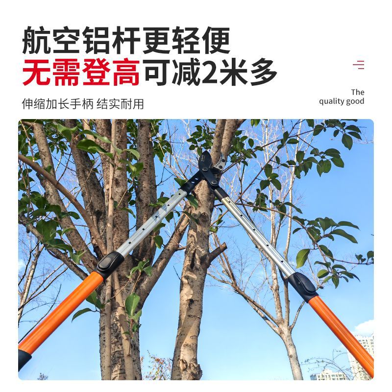 Tijeras de poda de árboles frutales de jardín, ramas de gran altitud, ramas gruesas, cizallas telescópicas, cizallas fuertes reforzadas, engranajes, cizallas gruesas vigorosas