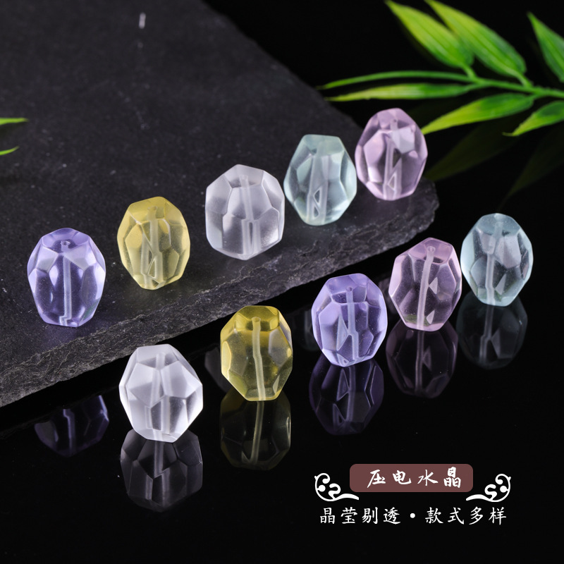Piezoelectric Special-Shaped Crystal Spacer Bead Accessories Natural White Crystal Accessories DIY Small Jewelry Accessories Pendant Handmade Materials