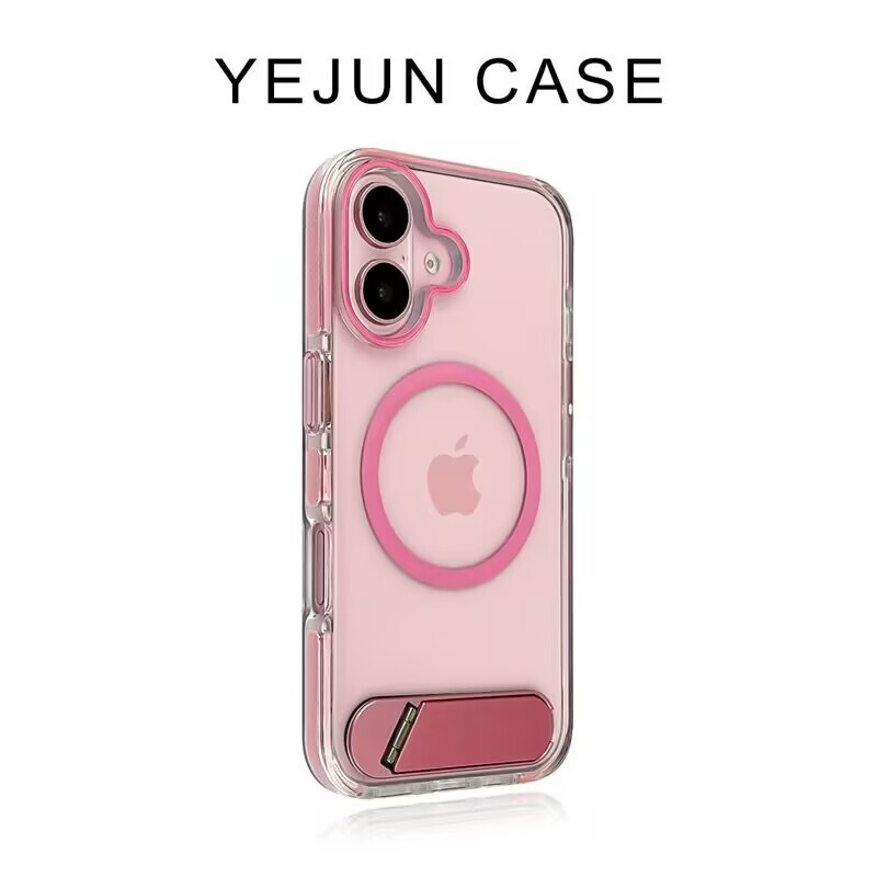 Luxury Folding Invisible Stand Case iPhone16Pro Phone Case 15Promax Magnetic Absorption New 14/13 Fashion Brand Personality 12pm Drop-resistant Case 14pm Premium