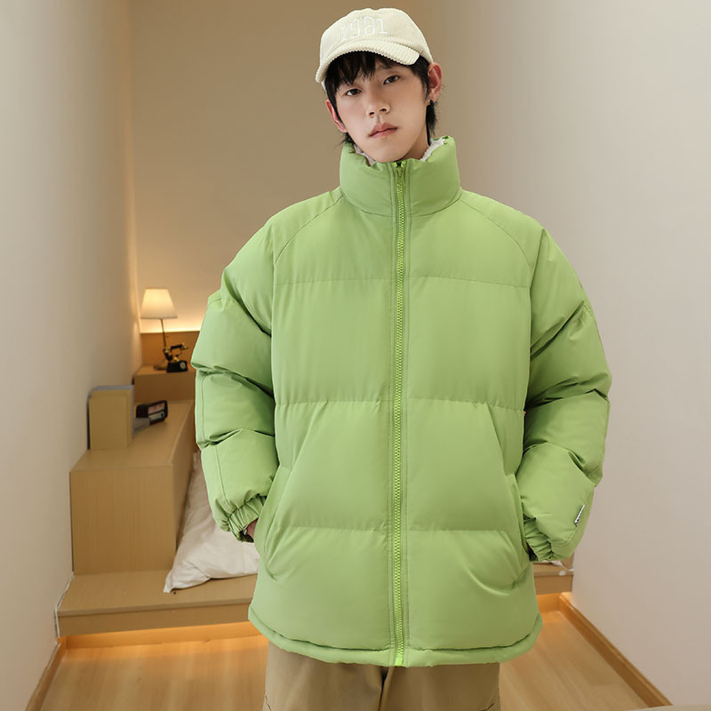 冬季新款羊羔绒棉服男女情侣潮流宽松加绒加厚防寒保暖棉袄外套男