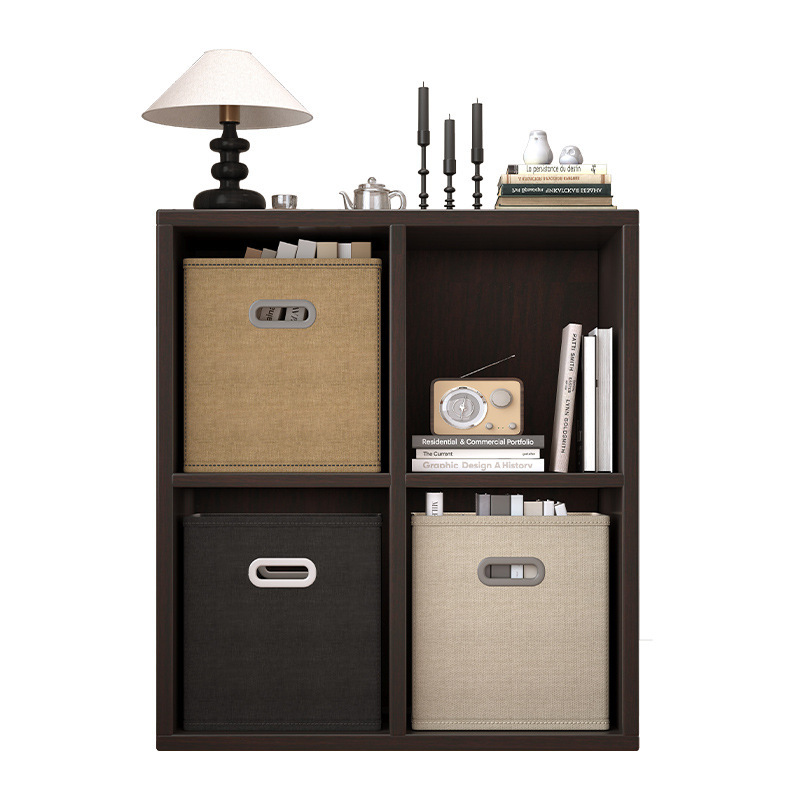 Estantería Estante de piso a techo Estante para libros simple Gabinete a cuadros para el hogar Gabinete de ocho compartimentos Sala de estar Gabinete corto Gabinete de almacenamiento Gabinete de almacenamiento