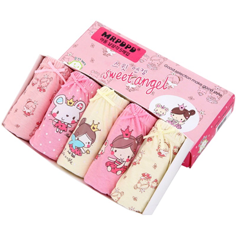 Girls' Underwear 2023 Korean Style Children's Cotton Class a Small and Medium-sized Children's Underwear Cotton Underwear Women's Underwear