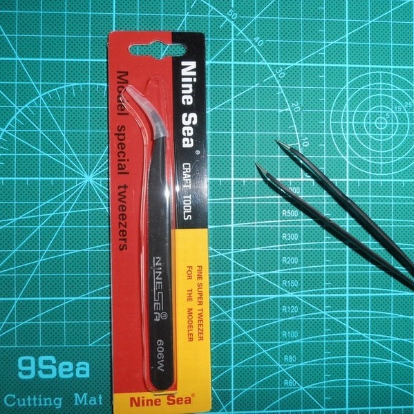 九洋Nine Sea 模型用弯头镊子 防磁 工具钢 弯头好用适合多种角度