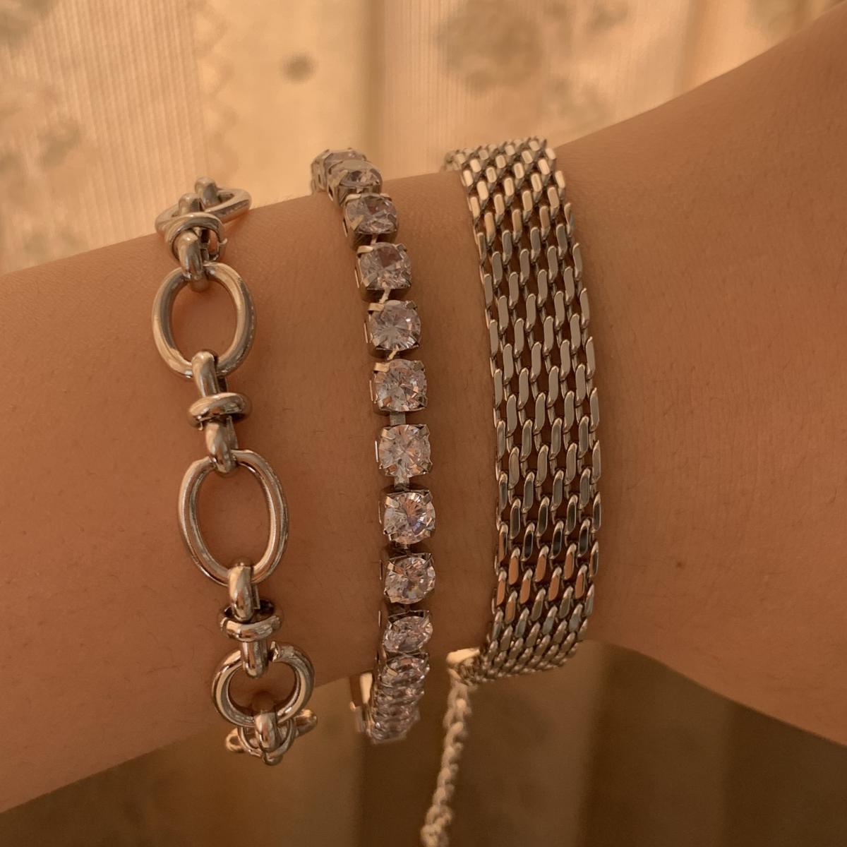 Daily Occasion Vintage Style Classic Style Geometric 304 Stainless Steel Snake Chain Bracelets In Bulk