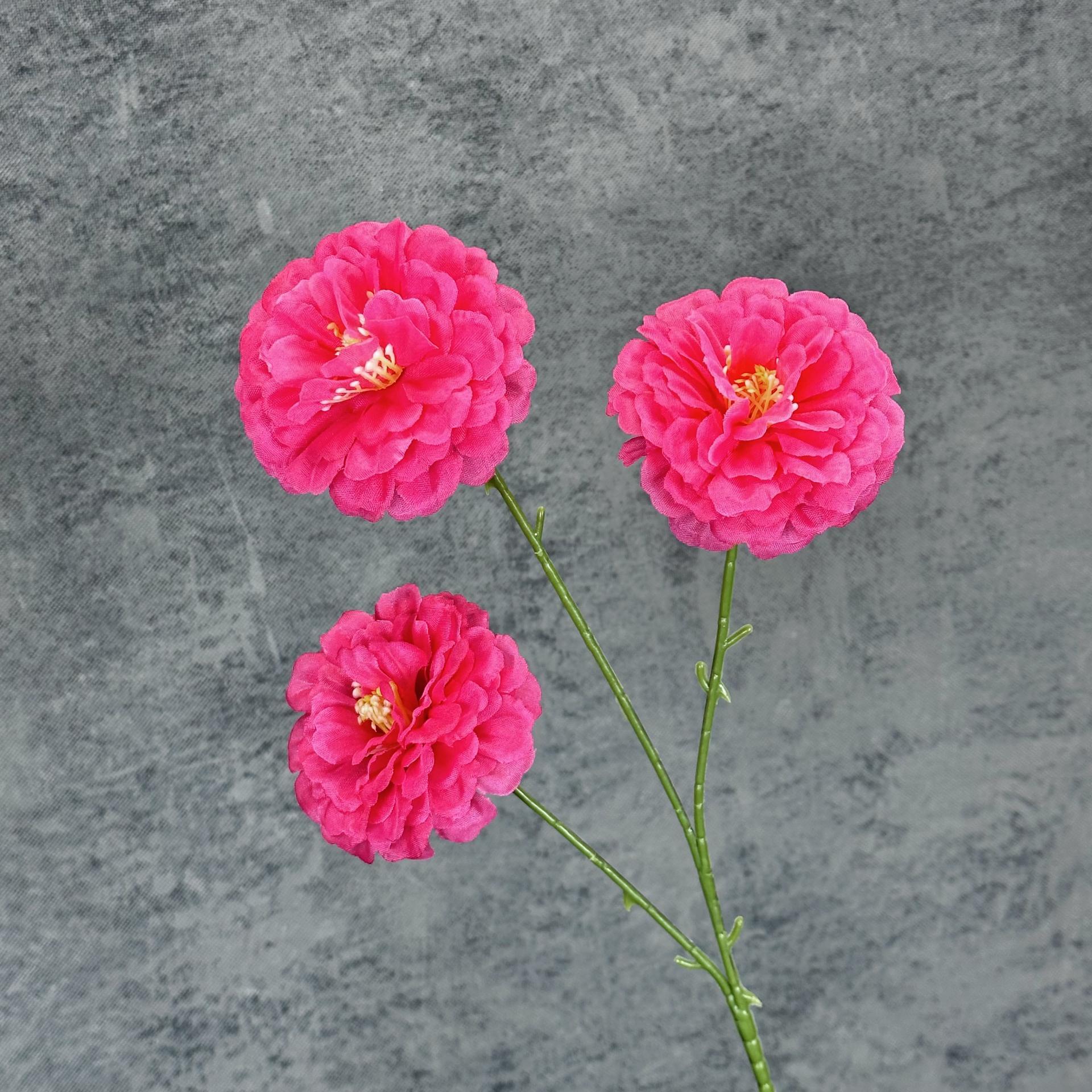 Nuevo hibisco 3 flores de boda decoración del hogar decoración de flores de seda hechas a mano adornos de flores falsas transfronterizas al por mayor