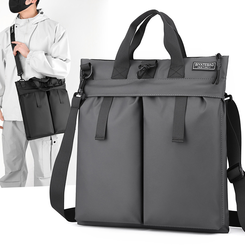 트렌디 한 멋진 서류 가방 남자의 캐주얼 여행 어깨 가방 경량 대용량 비즈니스 컴퓨터 가방 새로운 크로스 바디 핸드백