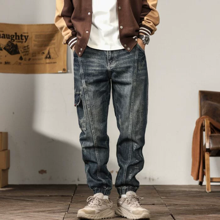 Summer jeans, men's trousers, oversize