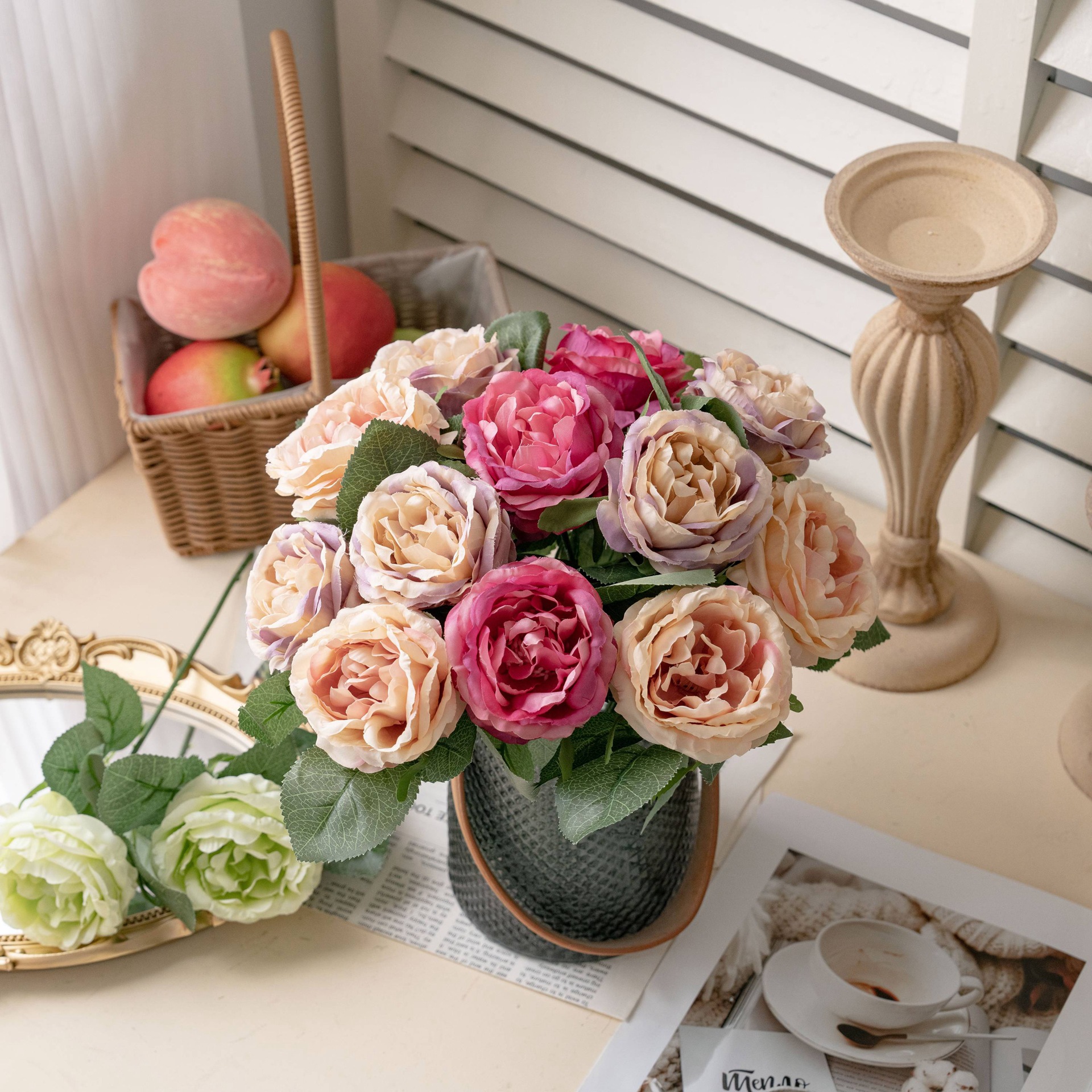 10% off clearance home decoration night rose artificial flowers…