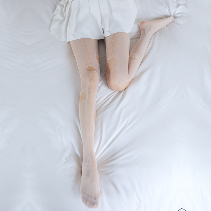 Tear-Away Over-The-Knee Stockings, Ultra-Thin Polyester, One Size, Skin Tone — detail image 25