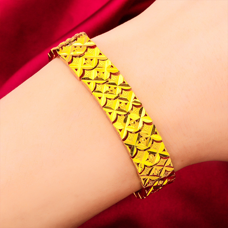 Gioielli unisex Gioielli di moda Bracciale con chiusura a foglia d'oro Bracciale con foglia_voghion.com