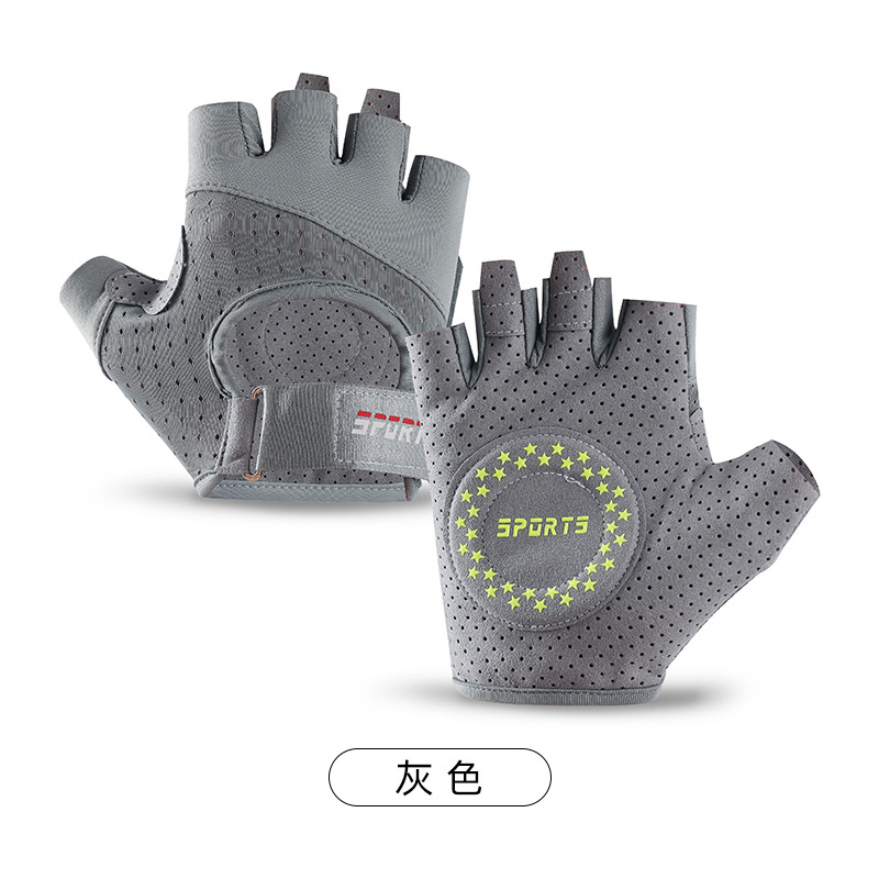 Guantes deportivos medio dedo ciclismo desgaste-resistente antideslizante espesado silicona levantamiento de peso Frisbee fitness ciclismo guantes al por mayor