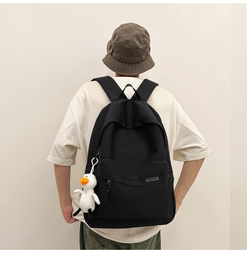 Men's Backpack Simple Large Capacity Travel Backpack Women's Casual Japanese Style Middle School High School College Student School Bag