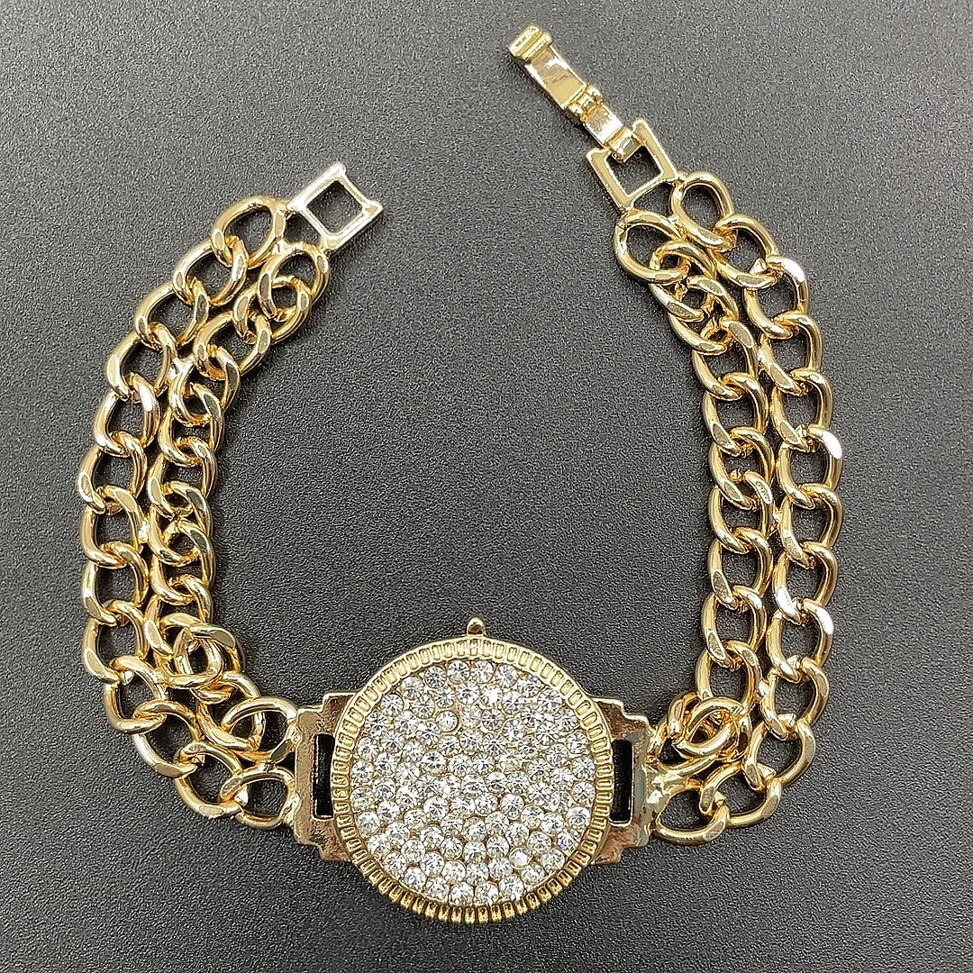 European and American full diamond high-grade watch bracelet personalized jewelry light luxury elegant Internet celebrity bracelet female cold style all-match