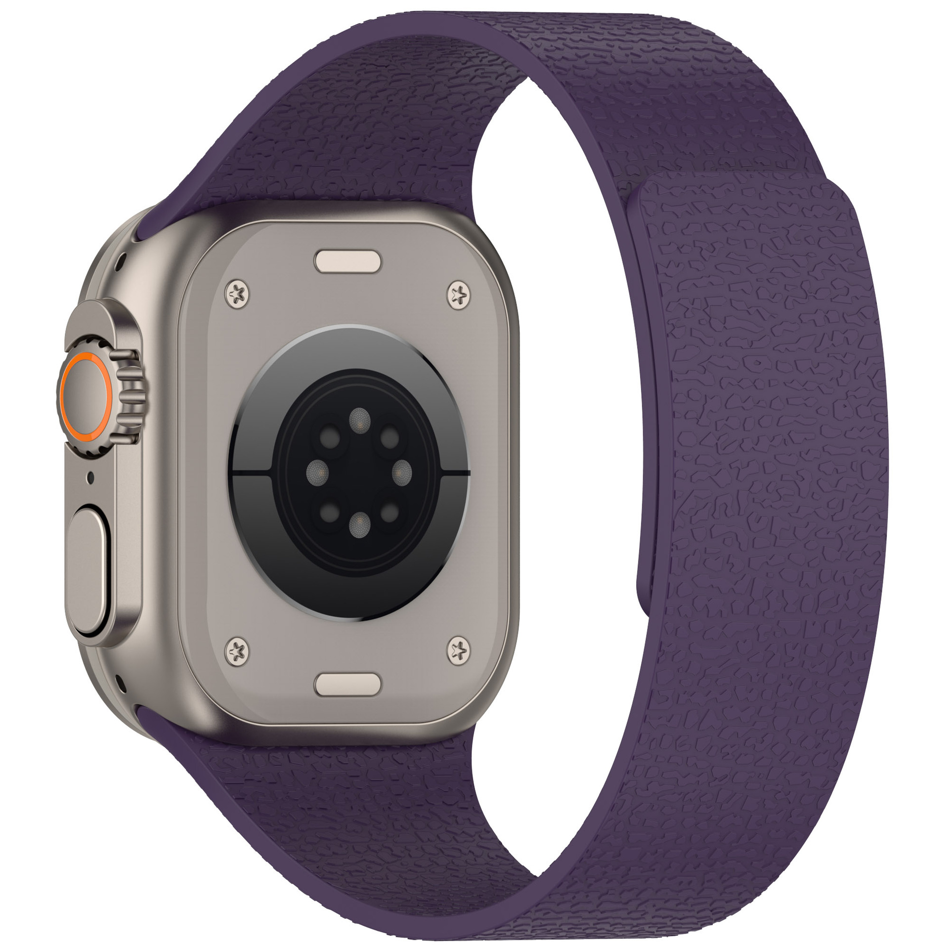 Suitable for Huawei gt5, Xiaomi s4, Apple iwatch9, litchi pattern silicone soft magnetic ultra watch strap s10 undefined