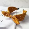 Обруч с зайчьими ушами в горох — жёлтый