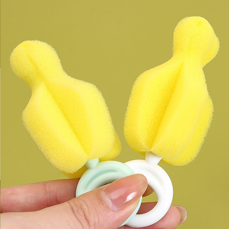 Manufacturer wholesale pacifier brush sponge pacifier brush combination bottle brush set pacifier cleaning brush artifact