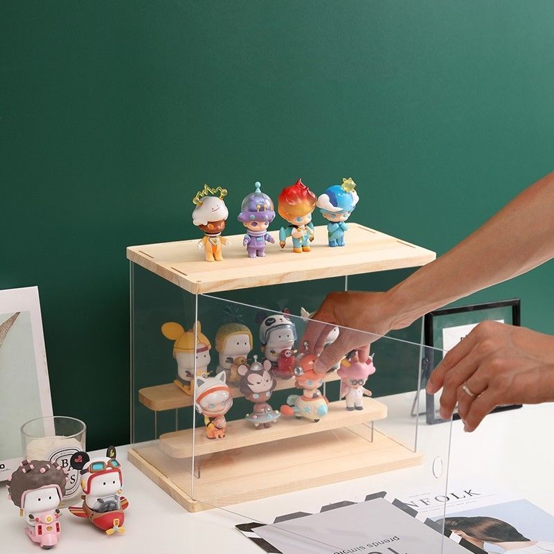 盲盒展示柜亚克力透明展示盒积木手办摆件收纳盒桌面香水防尘厂家