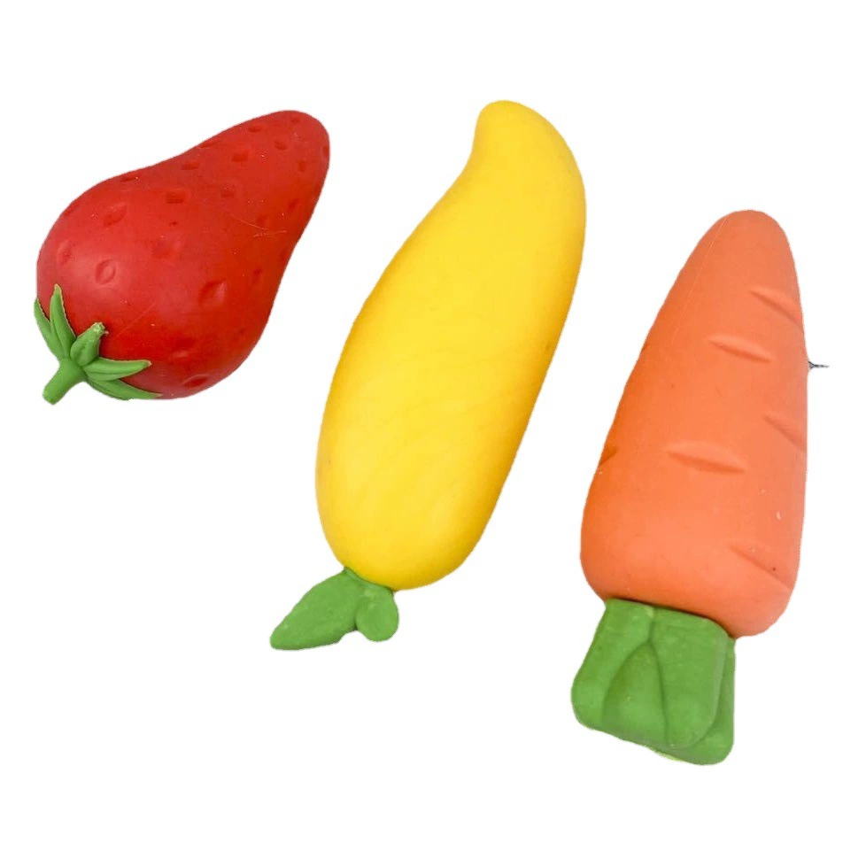 Ластик для фруктовой моркови Big Mac Милый ластик Чистый бесследный студенческий Резина без отходов Креативные канцелярские принадлежности