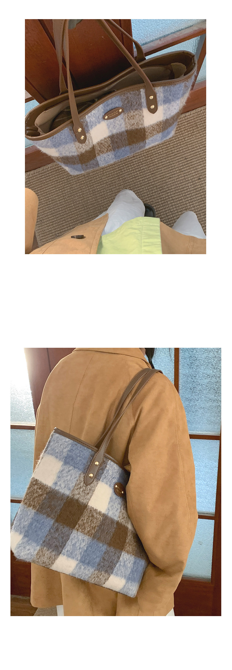 Koreanische High-End-Version mit hoher Kapazität, tragbar für Damen 2023, modische Umhängetasche aus Wollkaro_voghion.com