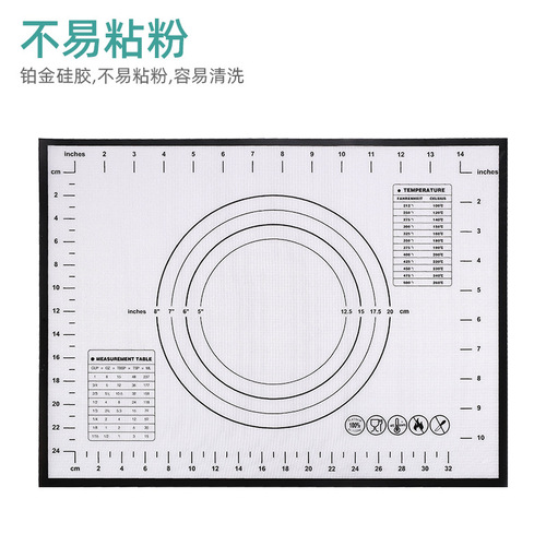 Baking pan mat silicone mat high temperature resistant kneading mat fondant transparent mat with scale baking baking tools
