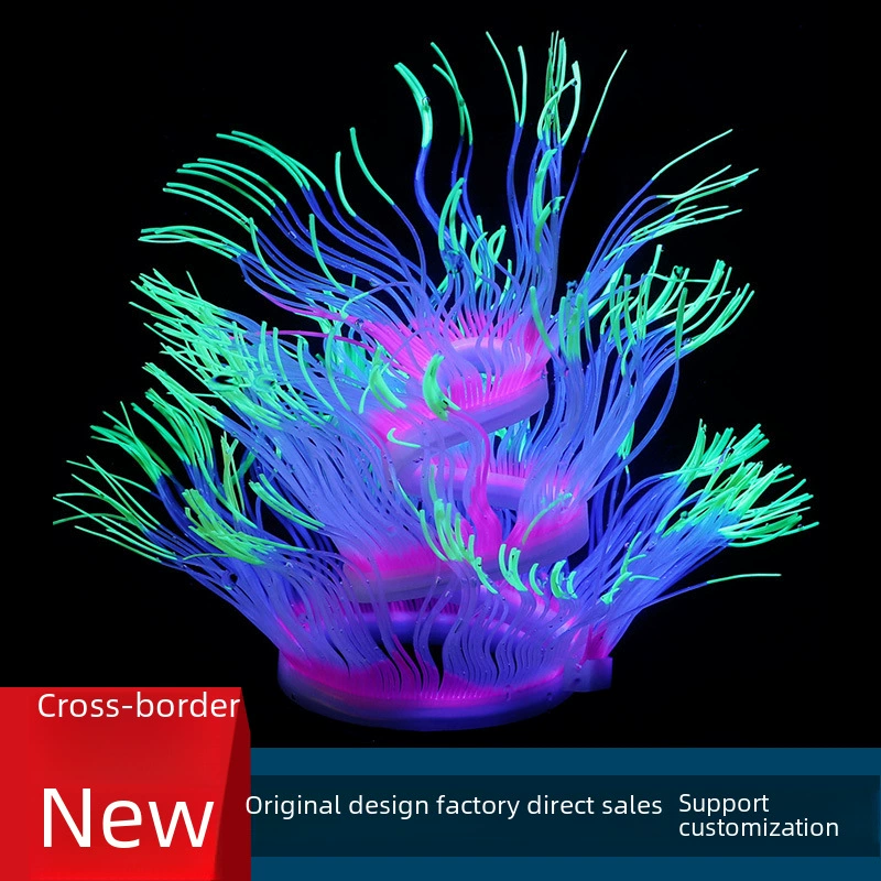 Plastic silicone fluorescence coral aquarium, (Cross-border trading)