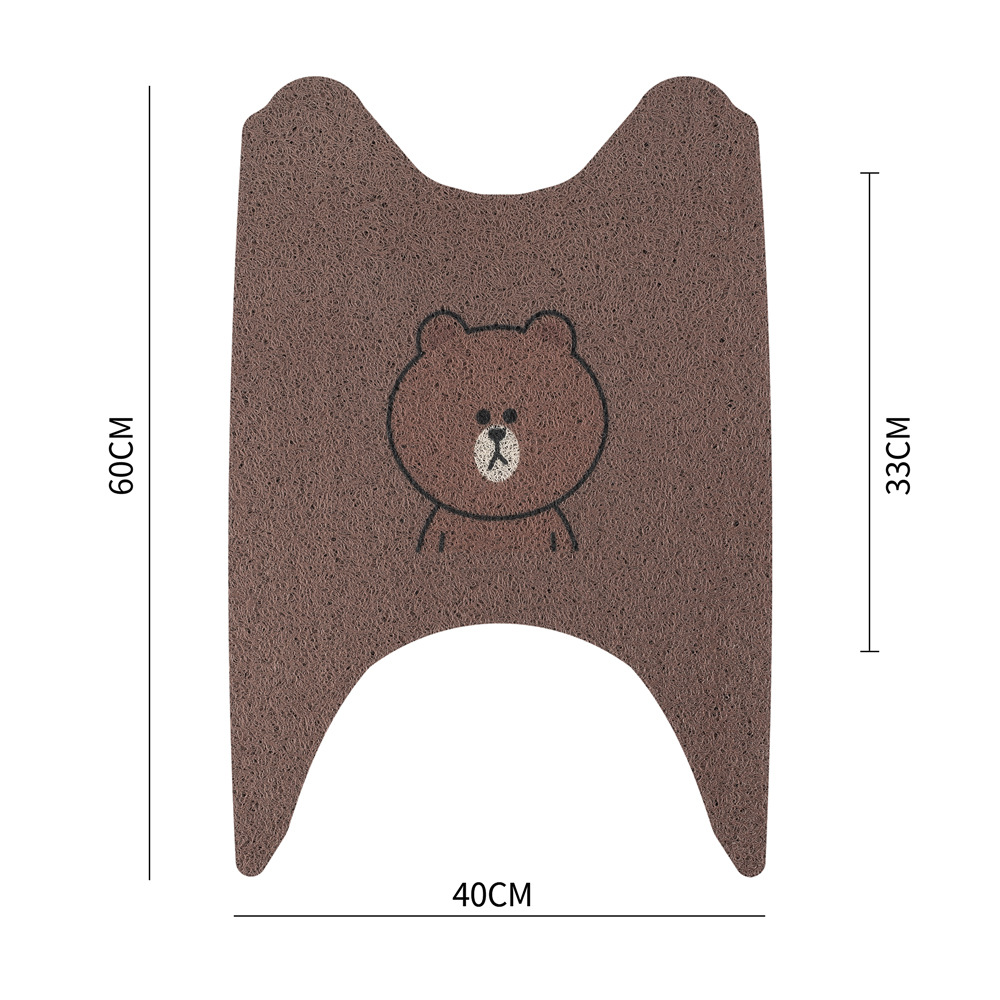 Cartoon Universal Electric Vehicle Pedal Mat Wire Ring Can Be Cut and Rubbed, Simple Electric Vehicle Waterproof Foot Mat