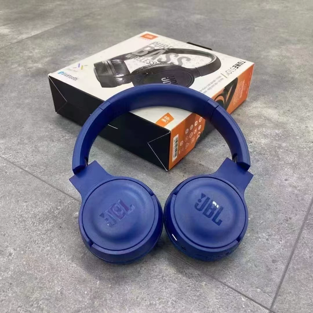 Беспроводные наушники (JBL) T510BT — Bluetooth, глубокий бас Hi‑Fi, складывающиеся наушники-ободки, мультит цвет