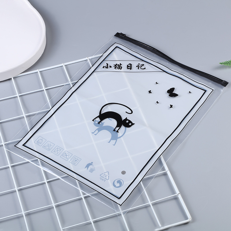 Bolsa con cremallera de ropa Bolsa con cremallera de crisantemo pequeño Bolsa de embalaje de camiseta Bolsa de ropa interior Bolsa de ropa PE esmerilada pequeña bolsa ziplock